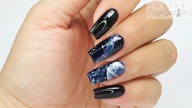 Easy Galaxy nails art Tutorial / Bluesky