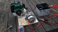How to make weedeater 12V mini generator Alternator Agregat prądotwórczy
