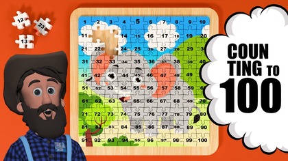 Counting to 100 with Puzzles Elephant
