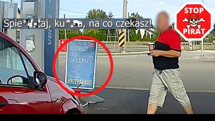 Awantura na stacji benzynowej.  Wkurzyli się bo poszedł po kawę.  STOP PIRAT