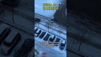 Ten sam zakręt, 3 dni i kilka kolizji  Ślisko czy za szybko? #ślisko #kolizja #droga