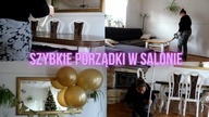 Motywacyjne szybkie sprzątanie w salonie Posprzątaj ze mną  Uporządkowana