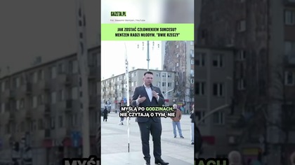 Mądrości życiowe Sławomira Mentzena.  Ma dla młodych dwie rady #shorts