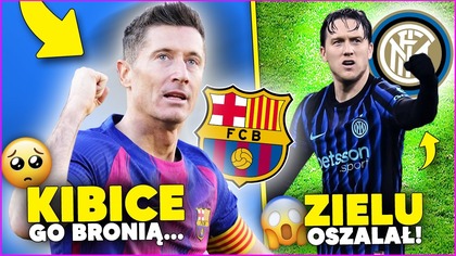 WOW! Kibice FC Barcelony BRONIĄ LEWANDOWSKIEGO...  Zieliński OSZALAŁ!