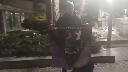 Pikieta przeciwko nowej ustawie psychiatrycznej.