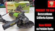 PROCRAFT PW1550 Bezszczotkowa Szlifierka Kątowa - Nowa Marka na Polskim Rynku !!!