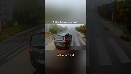 Gdy pewność siebie na drodze nie popłaca  #PolscyKierowcy #Fail