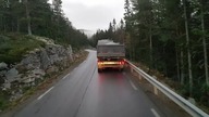 Norwegia.  Podjazd pod górę na rozładunek.