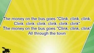 Karaoke for kids - The wheels on the bus go round and round - key F