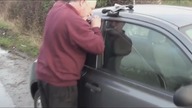 LiveLeak - UK man skilfully uses air pumps and string to retrieve keys from locked car