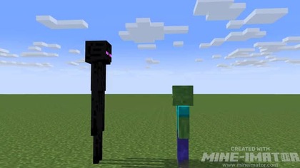 Zombie Spits to enderman (Mine-imator) 8K Resolution Edition