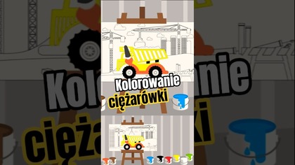 Kolorowanie ciężarówki żółtym kolorem. Nauk  a kolorów dla dzieci z malowaniem.

@CzyWieszJak