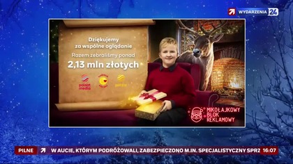 Wydarzenia 24 - "Wydarzenia 15:50" o Młodzieżowym Słowie 2025 Roku i zebranej kwocie 22. Mikołajkowego Bloku Reklamowego (08. 12. 2025)