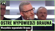 Skandaliczne słowa podczas debaty.  Wszystkie wypowiedzi Grzegorza Brauna | Gazeta.pl