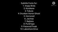 True Modes (1-20 Headed) Subtitle Fonts and Voice Pitches