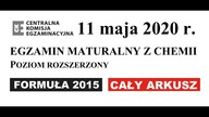 CHEMIA MATURA CKE 2020 MAJ (CZERWIEC) | CAŁY ARKUSZ