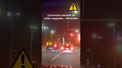 Czerwone światło to tylko sugestia - Wrocław #shorts #rikordwidjo