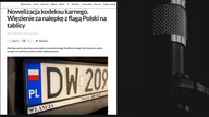 Za nalepkę z flagą Polski na tablicy rejestracyjnej będzie można p&oacute;jść siedzieć