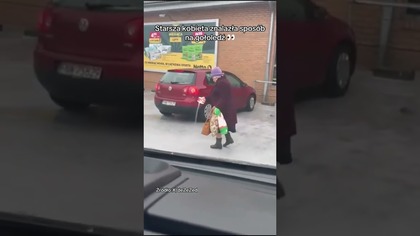 STARSZA KOBIETA ZNALAZŁA SPOSÓB NA GOŁOLEDŹ