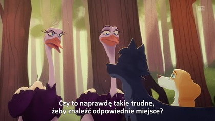 Dwudziesty odcinek francuskiego serialu animowanego o tytule Belfort i Lupin 

Belfort i Lupin pr&oacute;bują znaleźć schronienie dla strusi, kt&oacute;rym grozi oskubanie z pi&oacute;r.
