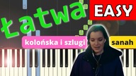  kolońska i szlugi (sanah) - Piano Tutorial (łatwa wersja)  NUTY W OPISIE 
