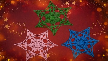 Szydełkowe gwiazdki na choinkę  Prosty i efektowny wzór krok po kroku! #615 PL/ENG