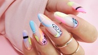 Abstract nails art tutorial / Allepaznokcie artistic gel