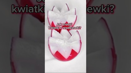 Najprostsza dekoracja z rzodkiewki.  Jak zrobić kwiatka z rzodkiewki? #shorts #rzodkiewka #carving