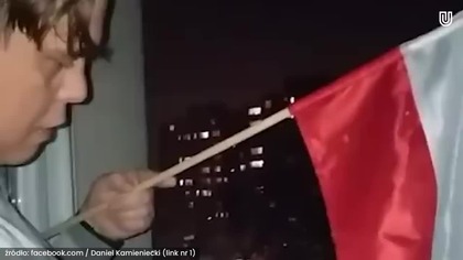 Rewolucjonista kontra flaga Polski