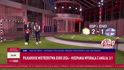 TVP Info - Początek specjalnego wydania Serwisu TVP Info - finał Mistrzostw Europy w piłce nożnej (14. 07. 2024)