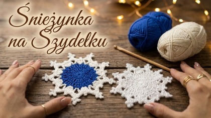 Jak zrobić śnieżynkę na szydełku krok po kroku  łatwy wzór dla początkujących #766