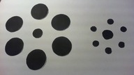 Which dot is bigger? DIY Optical illusion - black dots