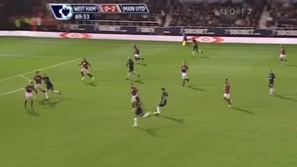 Premier League sezon 2009/2010 WHU 0-3 Man Utd Valencia