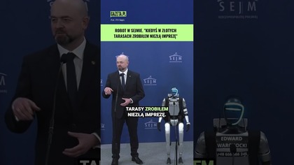 Robot w Sejmie.   Czuję się tu prawie jak na balu marszałka #shorts