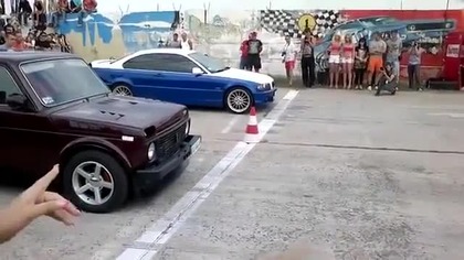 Łada vs  BMW