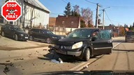Wymuszenie pierwszeństwa zakończone siarczystym zderzeniem.  STOP PIRAT