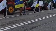 12. 06. 2023r Protest ukr...  rolników.  Polska świnio Idź do domu.  U was dotacje u nas wojna..