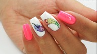 Colorful FEATHER nails art/ Sunflower Professional