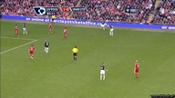 Premier League Sezon 2009/2010 Liverpool - Manchester United Poprzeczka Antonio Valencii