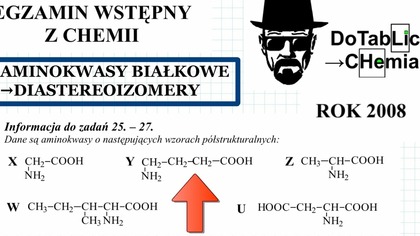 Spośr&oacute;d przedstawionych wyżej wzor&oacute;w aminokwas&oacute;w wybierz ten, kt&oacute;ry nie może być aminokwasem białkowym.  ZADANIE 25 26 27 