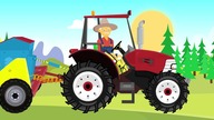 Cool Kids red Tractor - Cartoon Video For Kids nad Babies | cartoon animation for kids and Babies