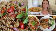 SALATKA Z MAKARONEM, BEKONEM I WARZYWAMI