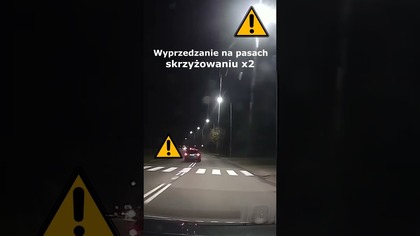 Wyprzedzanie na przejściu dla pieszych, skrzyżowaniu x2 #shorts #rikordwidjo