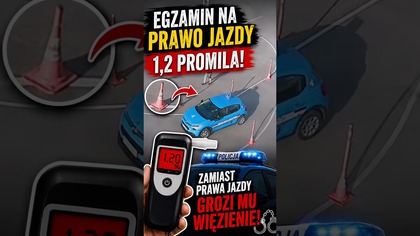 Egzamin na prawo jazdy zakończył się interwencją policji.  Ponad 1,2 promila #prawojazdy #policja