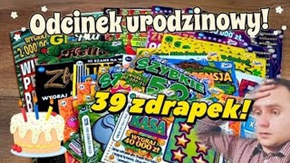 Zdrapki Lotto  39 zdrapek na 39 urodziny!  Wielki mix za 286zł!  Ilość wygranych szokuje! 