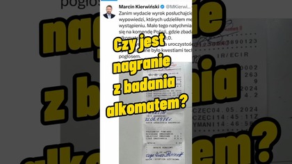 Czy jest nagranie z badania Kierwińskiego alkomatem? #dzieństrażaka