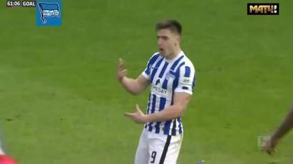 Krzysztof Piątek bohaterem spotkania w wygranej Herthy 2-1 Augsburgiem (06. 03. 2021)