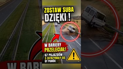 67 aut minęło wypadek.  Zatrzymały się tylko 3  #wypadek #A1 #polskiedrogi #shorts