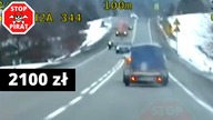 Policyjny Seat Cupra zgarnia wyprzedzacza za stworzenie zagrożenia w ruchu drogowym.  STOP PIRAT