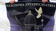 protest przeciwko propsychiatrycznemu psedomuzeum.